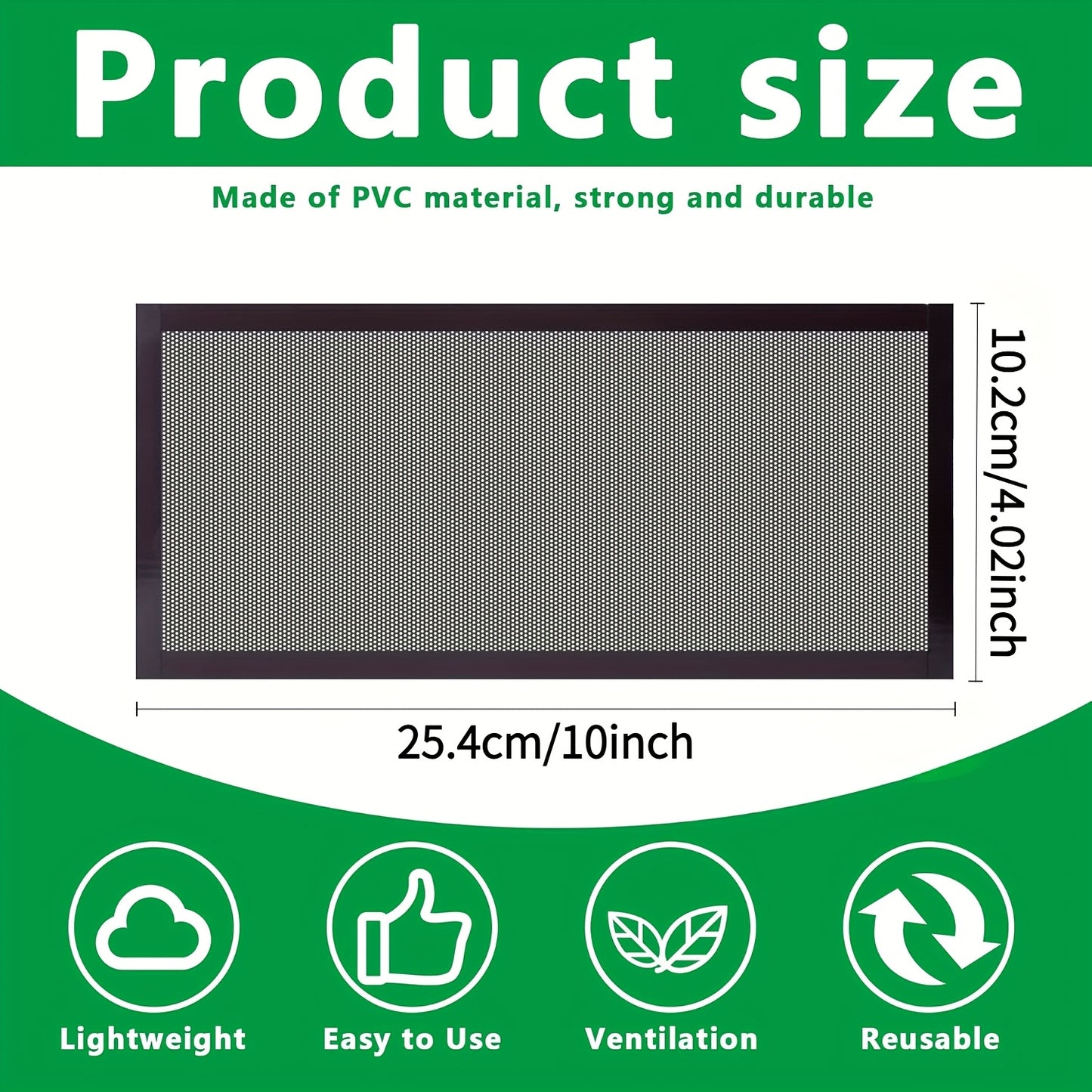 Black Magnetic Vent Covers Set of 6 – 4"x10" Standard Size for Floor Wall and Ceiling Vents, Residential HVAC Air Conditioning and RV Vent Covers, Easy No-Tool Install, Local CA Warehouse