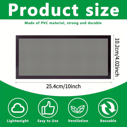Black Magnetic Vent Covers Set of 6 – 4"x10" Standard Size for Floor Wall and Ceiling Vents, Residential HVAC Air Conditioning and RV Vent Covers, Easy No-Tool Install, Local CA Warehouse