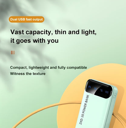 USB-C Power Bank 20000mAh 30000mAh with LED Screen - Lightweight Compact Charger 1 USB-C + 2 USB Ports, Dual Output, Stylish Design for iPhone Android Travel Outdoor Emergency Canada