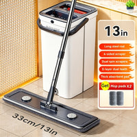 12.99inch flat mop + bucket + 2 cloths