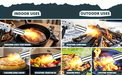 Propane Blow Torch with Trigger Ignition & Adjustable Flame – Lightweight Flamethrower for Campfire, Fire Pit, BBQ, Weed Burning & Culinary Use | Precision Flame Control, Fun Outdoor Gift (Tank Not Included)
