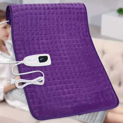 XXL Heating Pad with 6 Heat Levels – 24"x12" or 33"x17", Heats to 140°F, Auto Shut-Off, Machine Washable, Ultra-Soft Flannel for Back, Shoulder, Knee & Neck Pain Relief | ShopVora CA