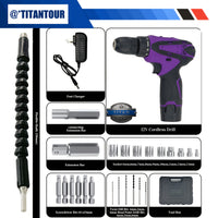 Purple Drill W/ 1 Battery
