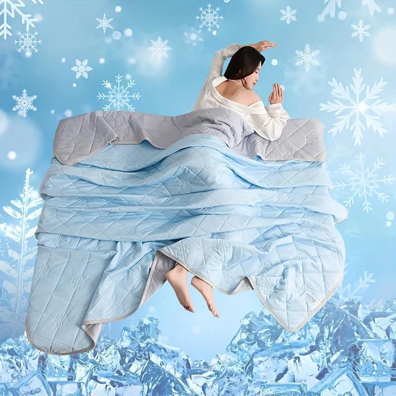 Cooling Blanket for Hot Sleepers – Lightweight Breathable Polyester Summer Quilt, Reversible Geometric Design, Night Sweats Relief, Bed Couch Travel, Machine Washable | Canada