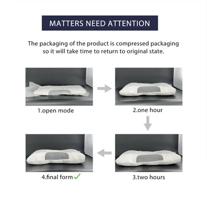 Ergonomic Contour Neck Pillow 2-Pack – Orthopedic Cervical Support Pillow with Removable Zippered Cover, Breathable Fabric, All-Season Sleeping Comfort for Neck & Shoulder Pain Relief