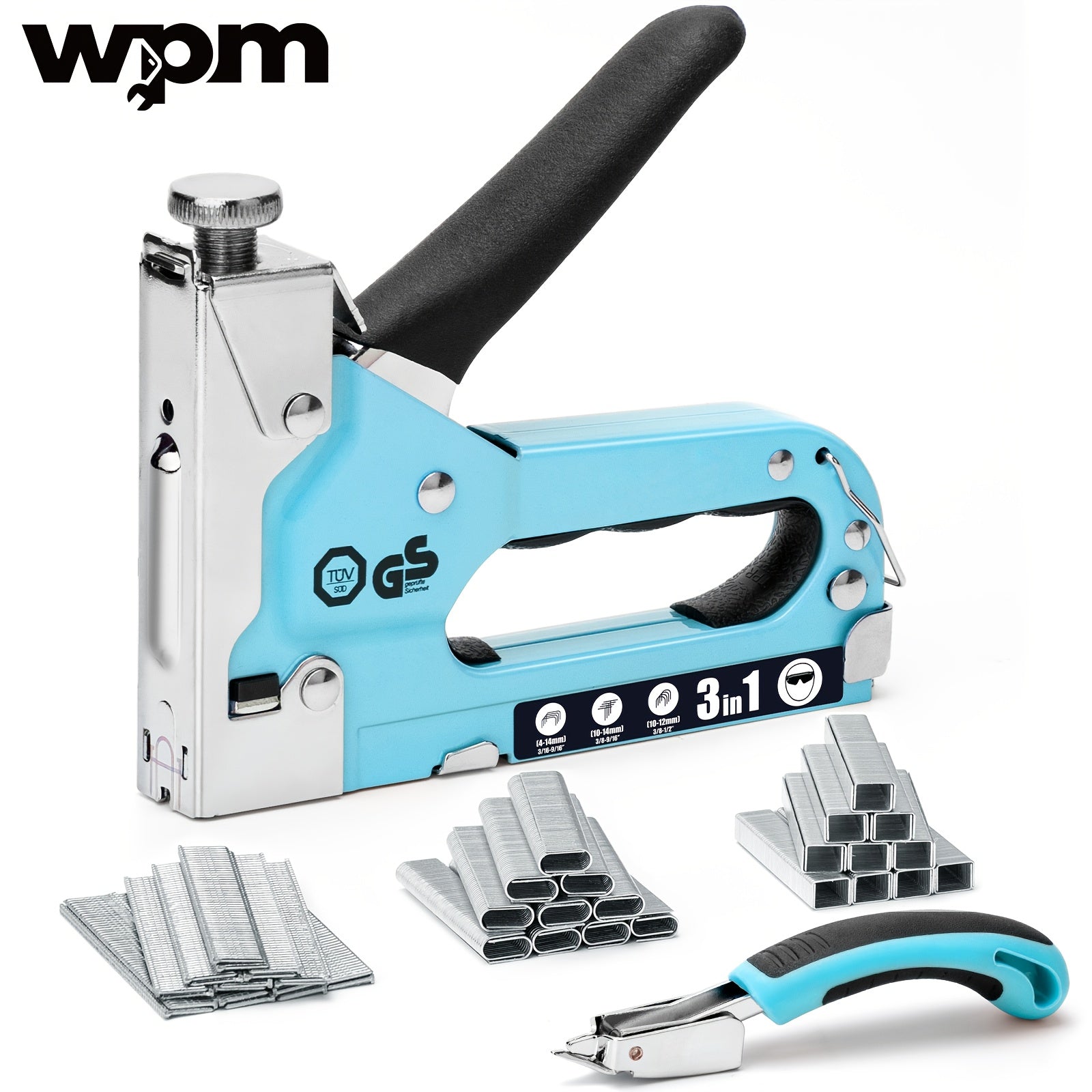 Heavy Duty Staple Gun 3-in-1 Manual Brad Nailer & Upholstery Kit with 3000 Staples & Staple Remover – Outlet Position Indicator for Wood Fabric Furniture & DIY Home Projects | ShopVora CA