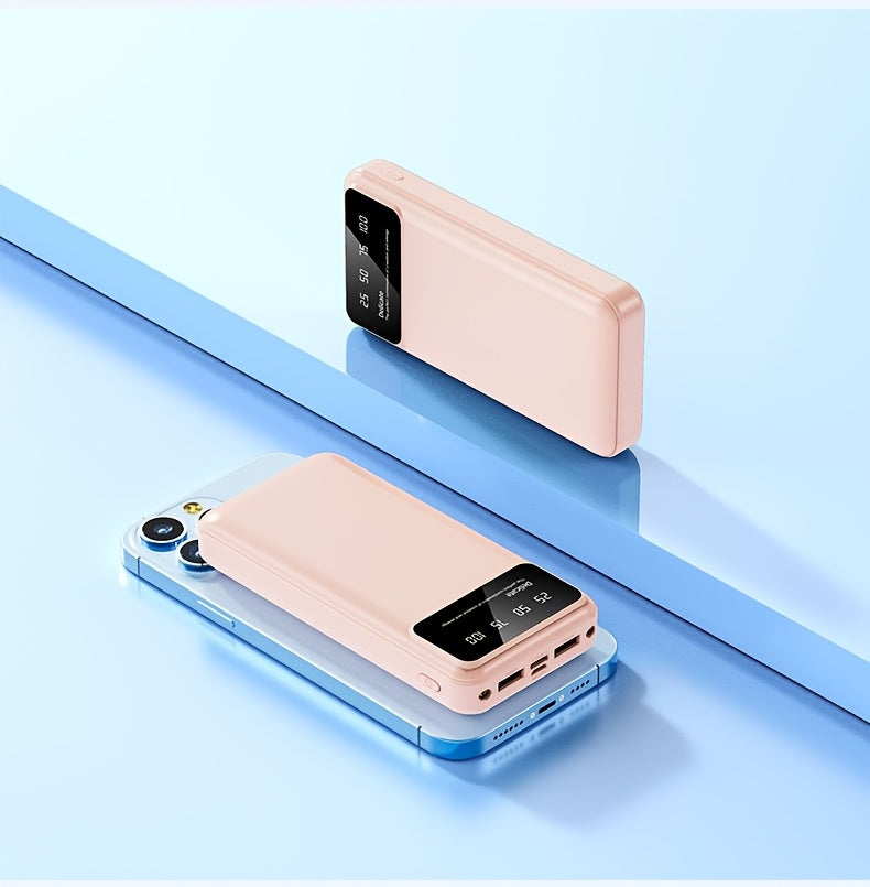 50000Mah Portable Large-Capacity Mobile Power Bank with LED Display/Flashlight, Suitable for Fast Charging of Most Mobile Phones/Electronic Devices, Outdoor Portable Emergency Power Supply Device, Spare Lithium Battery, Perfect As a Gift for Friends