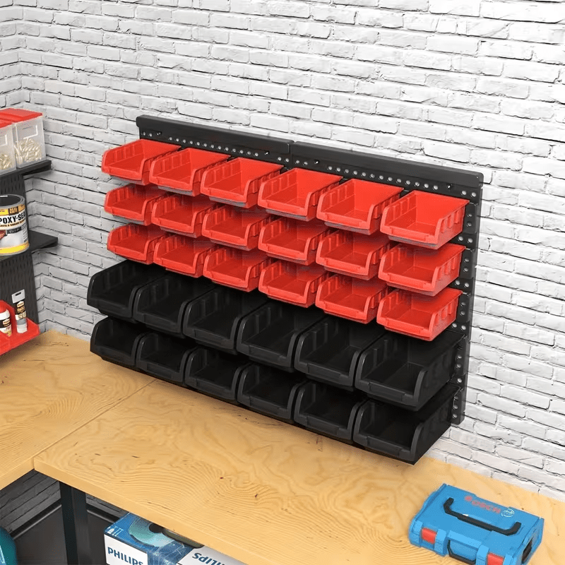 Complete Tool Organizer, Screwdriver, Wrench Storage Box, Garage Tool Rack, For Screws, Nuts, Nails, Beads And Small Hardware, To Install Garage Organizer And Storage, Father'S Day Gift, Suitable For Home, Garage And Studio