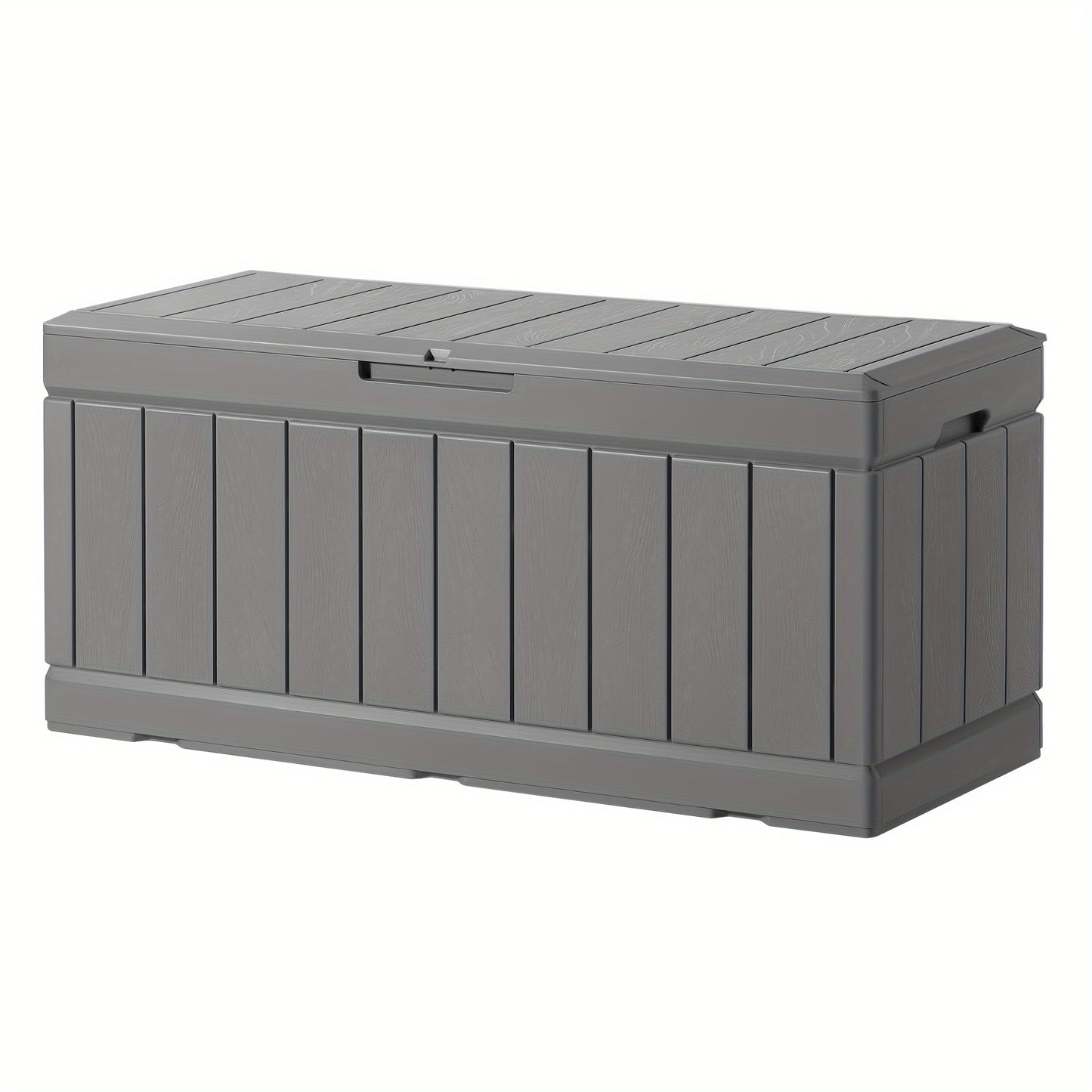 88 Gallon Resin Deck Box Outdoor Lockable Storage Box – Waterproof Large Cushion Storage Bench for Patio, Backyard, Pool Supplies & Sports Equipment