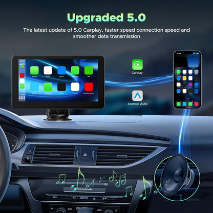 Portable Wireless CarPlay Screen for Car – 7"/9"/9.26" HD Display, Android Auto, GPS Navigation, Bluetooth, FM, AUX, AirPlay, Voice Control, Plug & Play for All Vehicles (Lamtto)