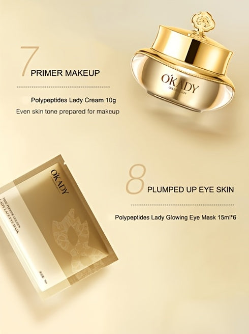 24K Gold Luxury Polypeptide Skincare Set – Day & Night Moisturizing & Firming Skin Care for All Skin Types, Non-Allergenic – Premium Christmas, New Year & Holiday Gift for Women