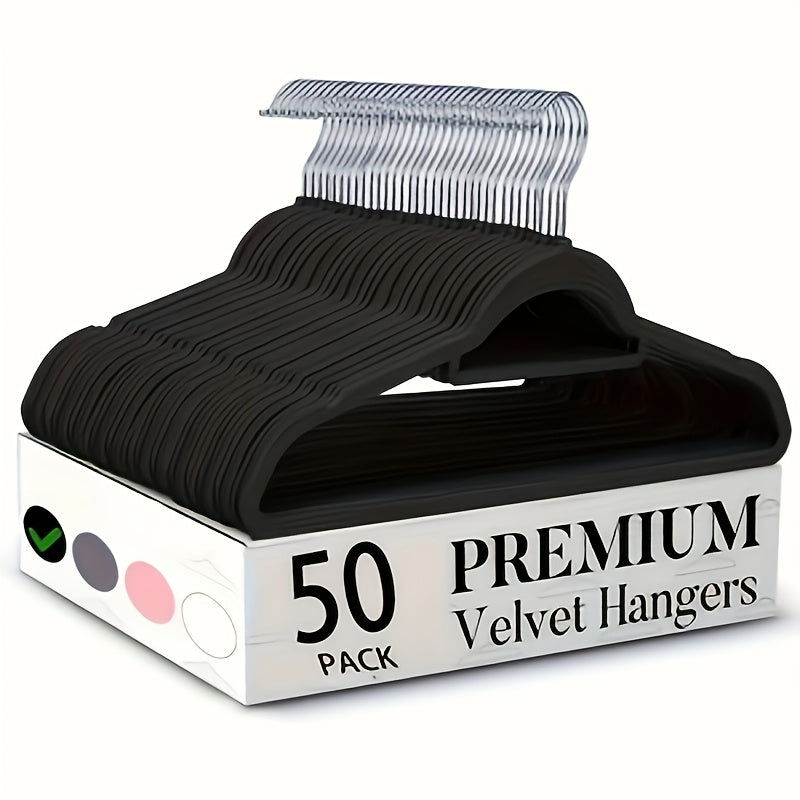 Velvet Hangers 20 & 50-Pack with 360° Rotating Hooks – Non-Slip Felt Coated, Space-Saving Closet Organizer for Coats, Pants & Suits | Heavy-Duty Wardrobe Storage Solution | ShopVora CA