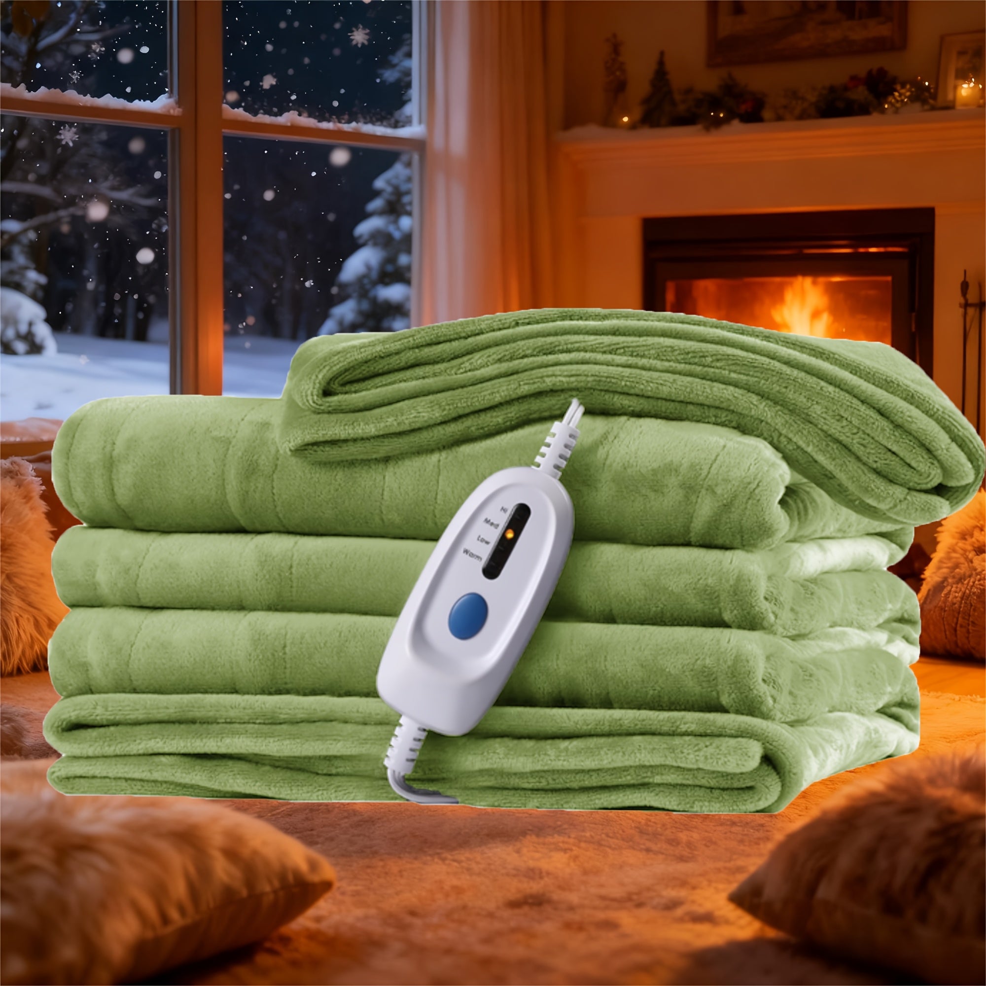 Heated Electric Blanket Flannel Full Size – Fast Heating Soft Cozy Throw for Bed Couch Chair, Multiple Sizes & Colours, Home Office Bedroom Warmth – ShopVora CA
