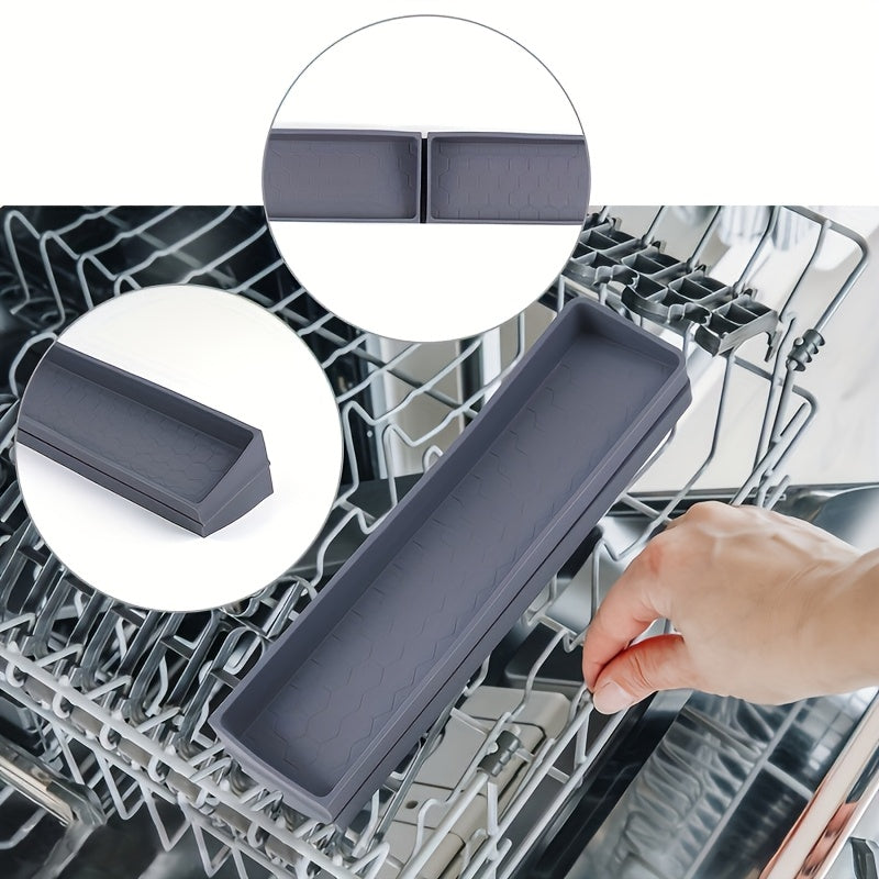 30-Inch Silicone Stove Organizer Rack with Heavy Duty Suction Cups Heat-Resistant, Dishwasher-Safe for Restaurants, Homes Commercial Kitchens