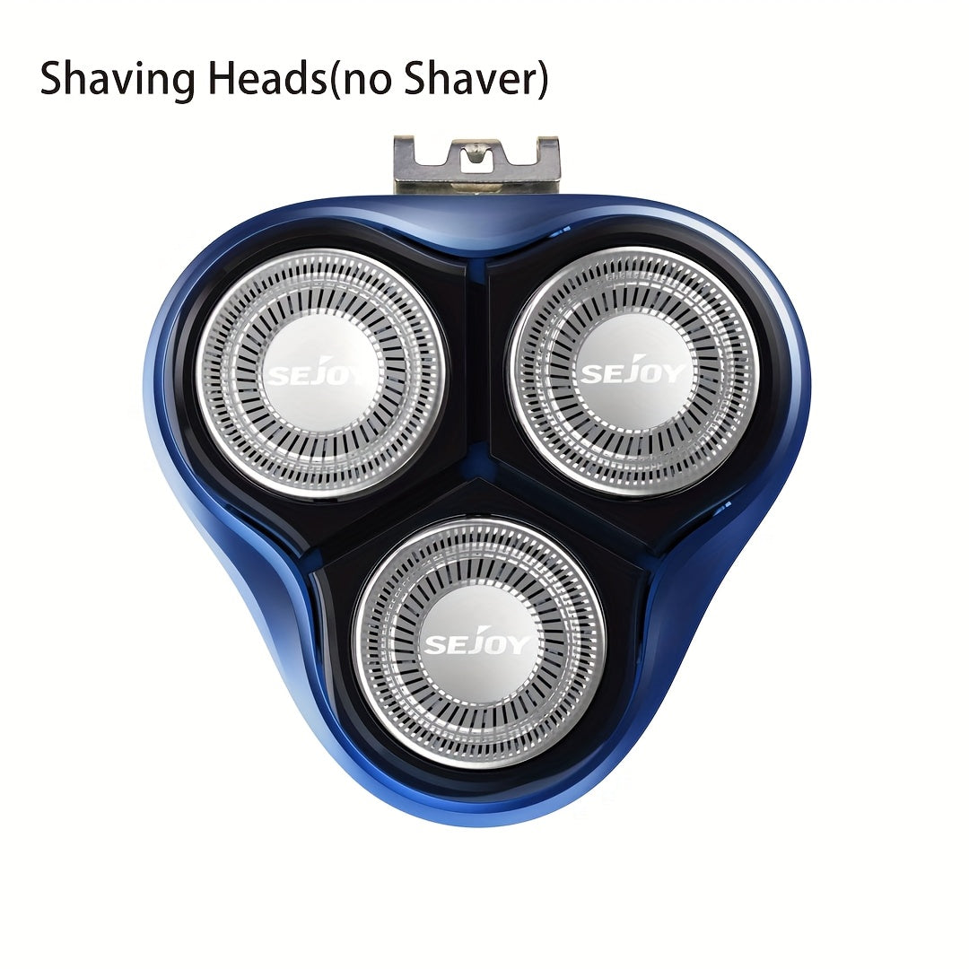 Electric Razor for Men – Wet & Dry Rechargeable Electric Shaver with Pop-Up Trimmer – Rotary Face Shaver for Close Comfortable Shave – Blue, Gray & Green