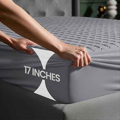 Waterproof Mattress Protector Cover Fitted Sheet Thickened Breathable Mattress Topper Pad Twin Full Queen King Size Bedroom Guest Room Hotel Comfortable Durable Bed Cover