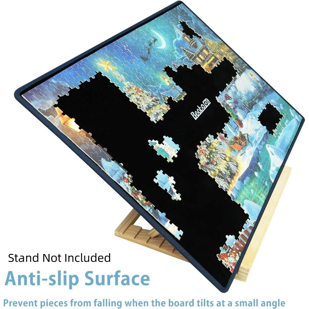 GT Double-Sided Khaki & Black Jigsaw Puzzle Board Portable Puzzle Mat for Puzzle Storage Puzzle Saver, Non-Slip Surface