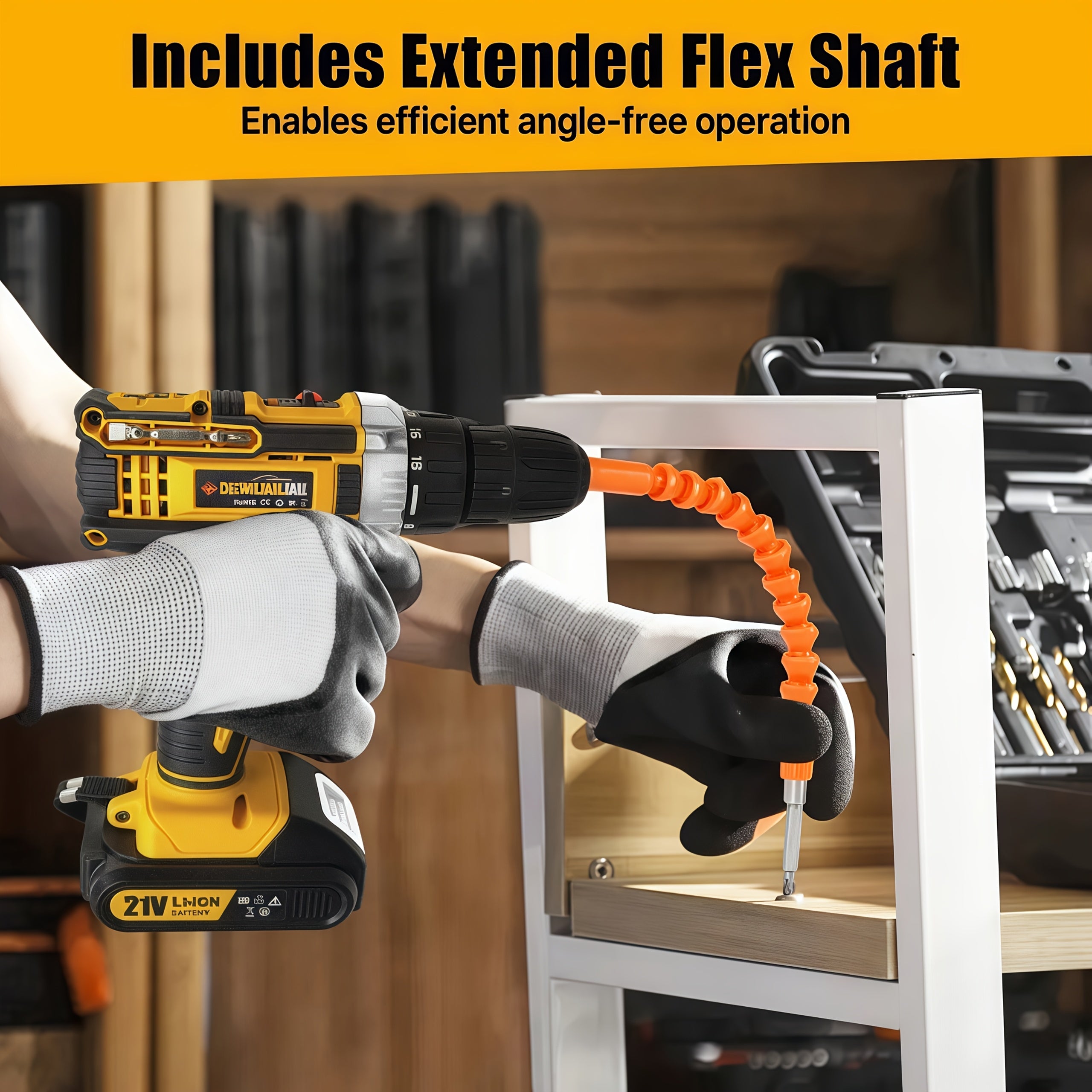 Lithium-ion Cordless Drill Set, Includes Battery and Charger, Features a 3/8-inch Keyless Chuck, Variable Speed, 16-position Settings, and 24 Drill Bits. Available in Red/yellow/blue. Ideal for Home Power Tools and Automotive Repair