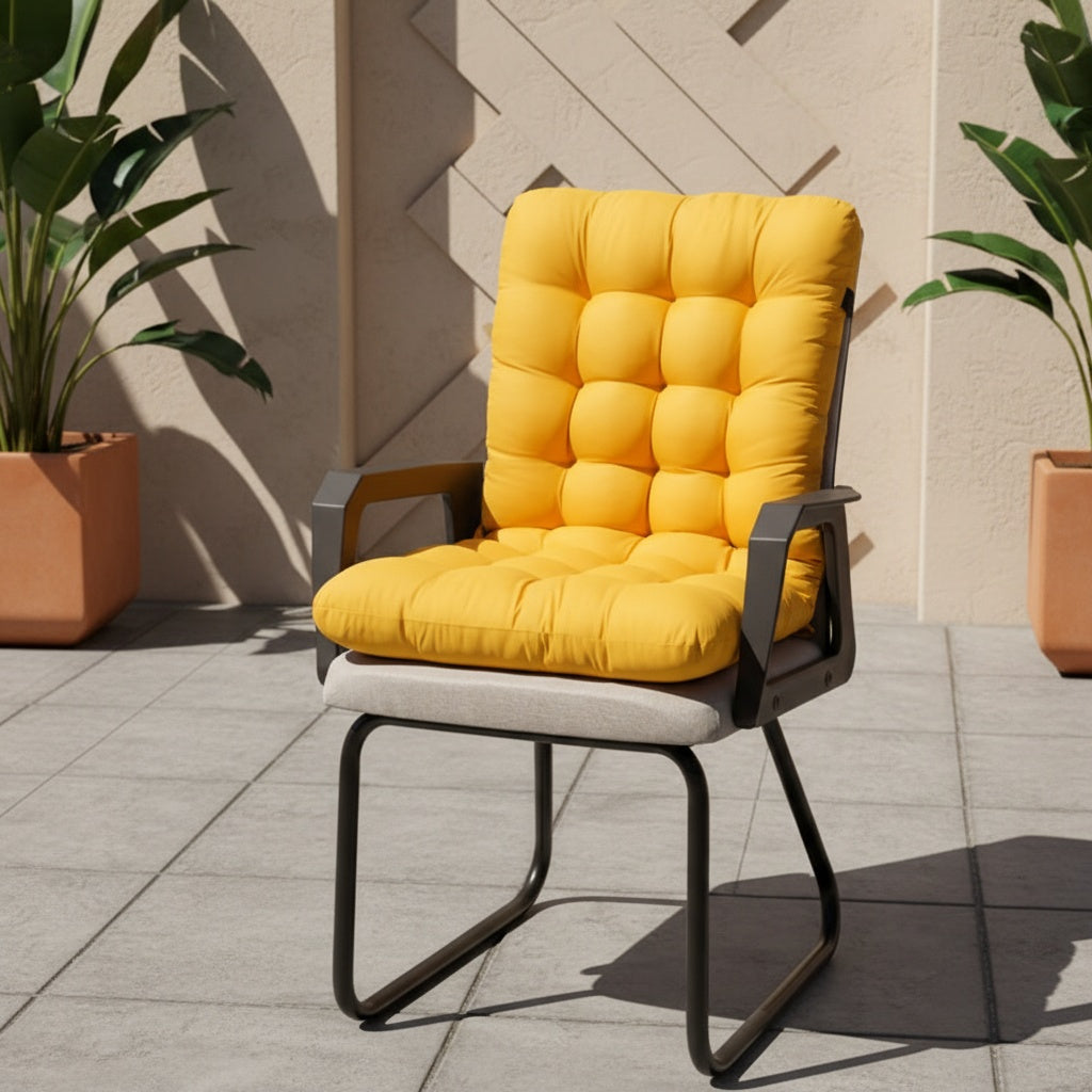 1pc Rocking Chair Cushion with Ties, Overstuffed Seat Back Cushion Pad Lounge Chair Cushions Patio Outdoor Chair Pad Bench Cushion