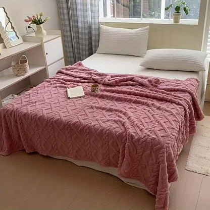 Oversized Throw Blanket for Sofa Bed Couch – Soft All-Season Nap Blanket for Home Office Camping, Small Throw Twin Queen, Khaki Green Gray Blue Pink Purple
