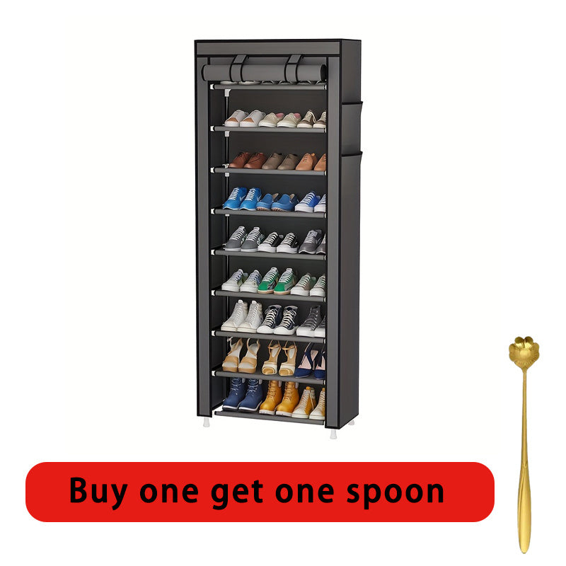 Shoe Storage Cabinet 3-9 Tiers Dustproof with Zipper Cover - Large Capacity Stackable Shoe Rack Organizer Holds 27 Pairs, Easy Assembly, for Entryway Bedroom Dorm Canada