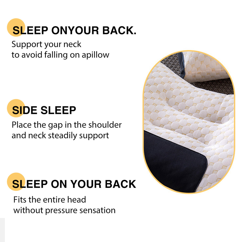 1pc/2pcs Knitted Ergonomic Pillow, 9-Hour Rest 1100G Filling Upgraded Version, for Comfortable Sleeping and Massage, Hypoallergenic Removable Washable Cover, Moisture Absorption Breathable, Household Bedroom Decorative Cushion, All-Season White Neck Comfo