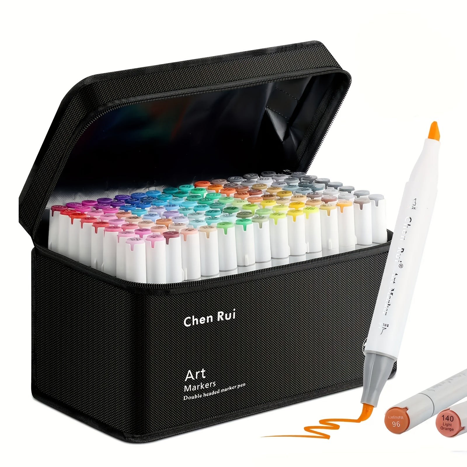 Marker Pens Art Supplies Set 48 to 168 Colors - Dual Tip Soft Brush & Fine Liner for Sketch, Illustration, Painting & Coloring, School Graduation Gift for Students & Artists