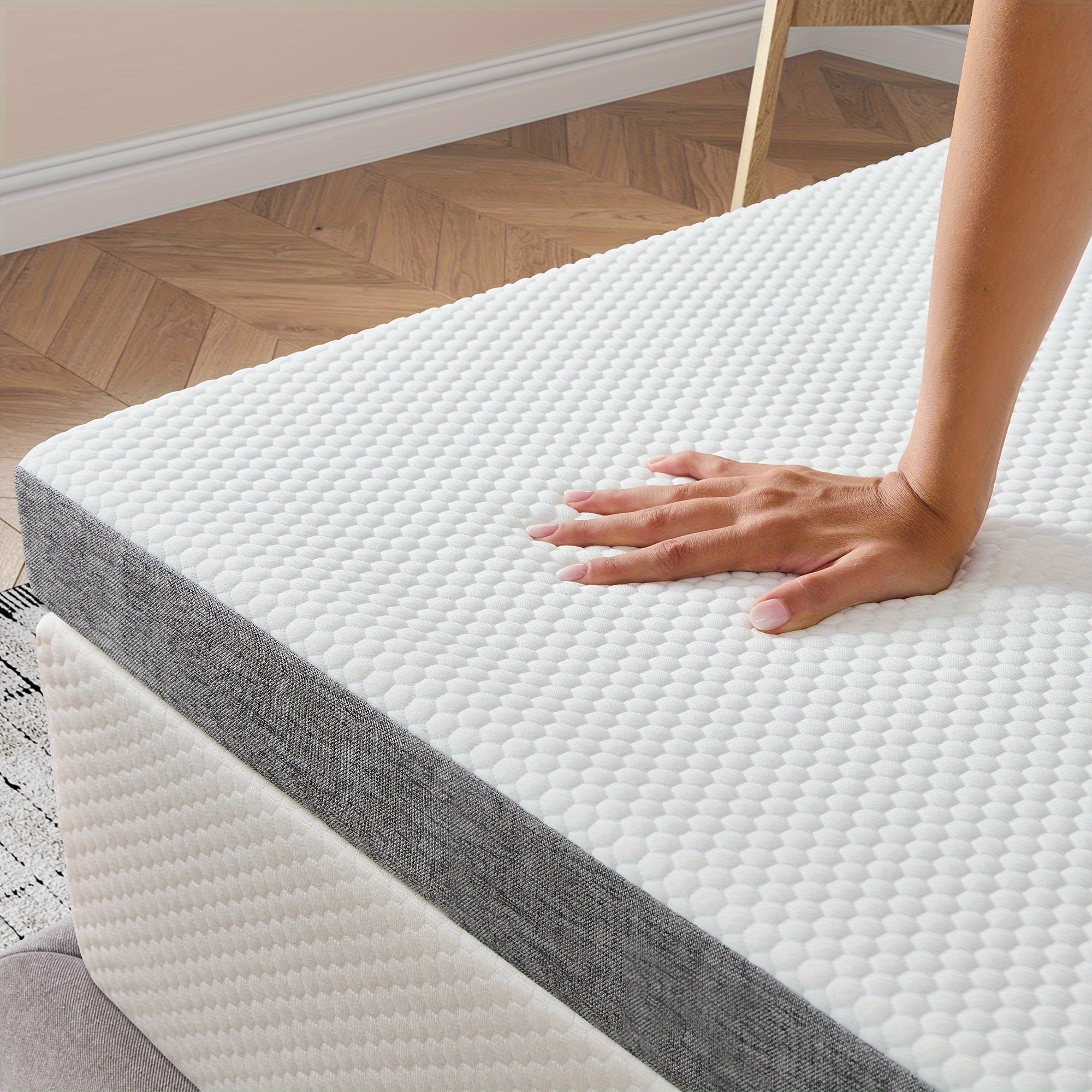 Gel Memory Foam Mattress in a Box Cooling Hypoallergenic 6 Inch 8 Inch Pressure Relief Medium Firm Twin Full Queen Size with Machine Washable Cover for Bedroom Guest Room Kids Room Dorm Apartment Canada