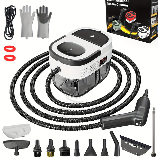 2500W Handheld Steam Cleaner with 54.1oz Large Water Tank – High Pressure Portable Steamer, 3-Level Adjustable Handle for Home, Car Detailing, Bed Bugs, Furniture & Grout | ShopVora CA
