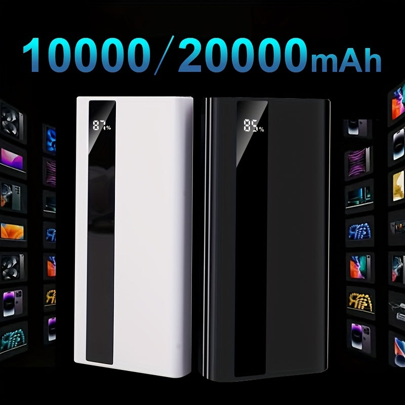Fast Charging Power Bank 10000mAh/20000mAh with Built-in Cables, PD 20W iPhone & QC3.0/22.5W Android, USB-A/Type-C/Micro Port, LED Display – Portable Charger for Travel & Camping