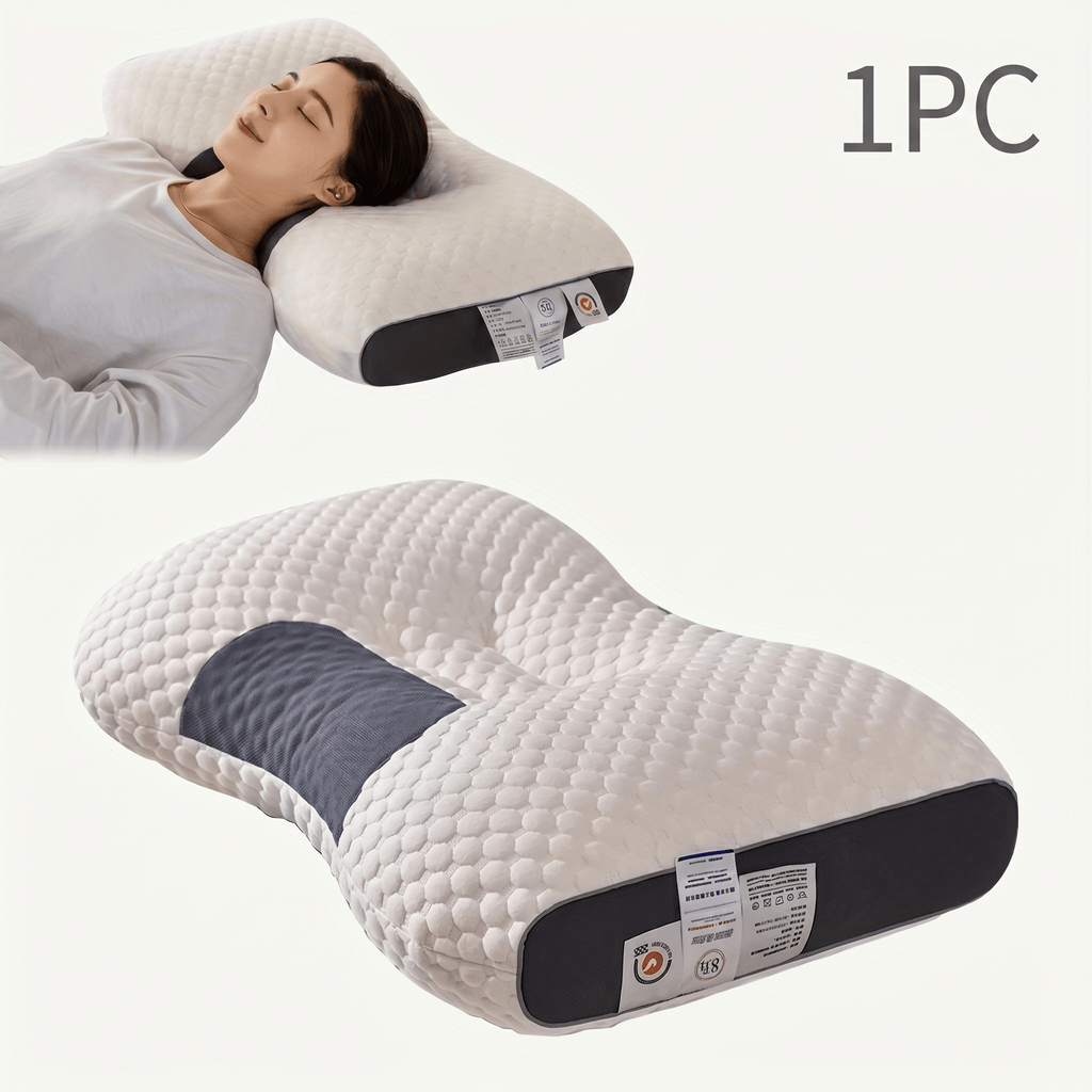 1/2pcs Knitted Vertebra Protection Pillows, 1000G Filling Upgraded Version, Ergonomic for Sleeping, Sleep Massage Pillow Core, Durable Fabric, Household Pillow Moisture Absorption Breathable Bedding Living Room Bedroom Decorative Pillow, christmas gifts,