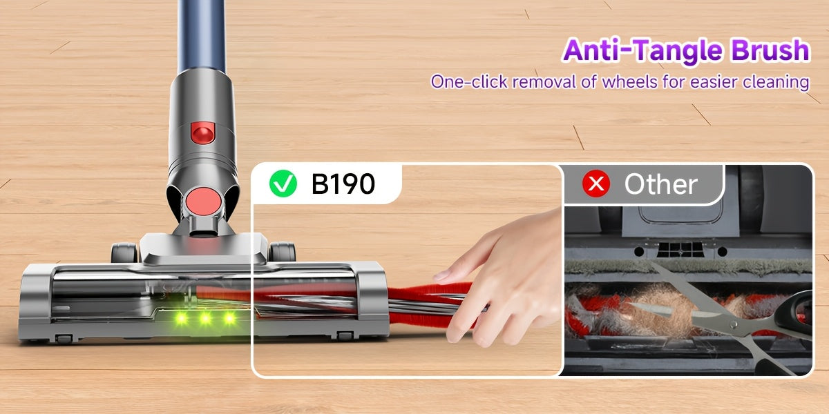 Max 68Kpa Vacuum Cleaner for Home - Lightweight, Stick Vacuum Clean with Large-Capacity Battery, Max 45Mins Runtime, 8in 1 Handheld Vacuum for Hardfloor & Carpets Pet Hair Includes Corded And Cordless Vacuum Cleaners