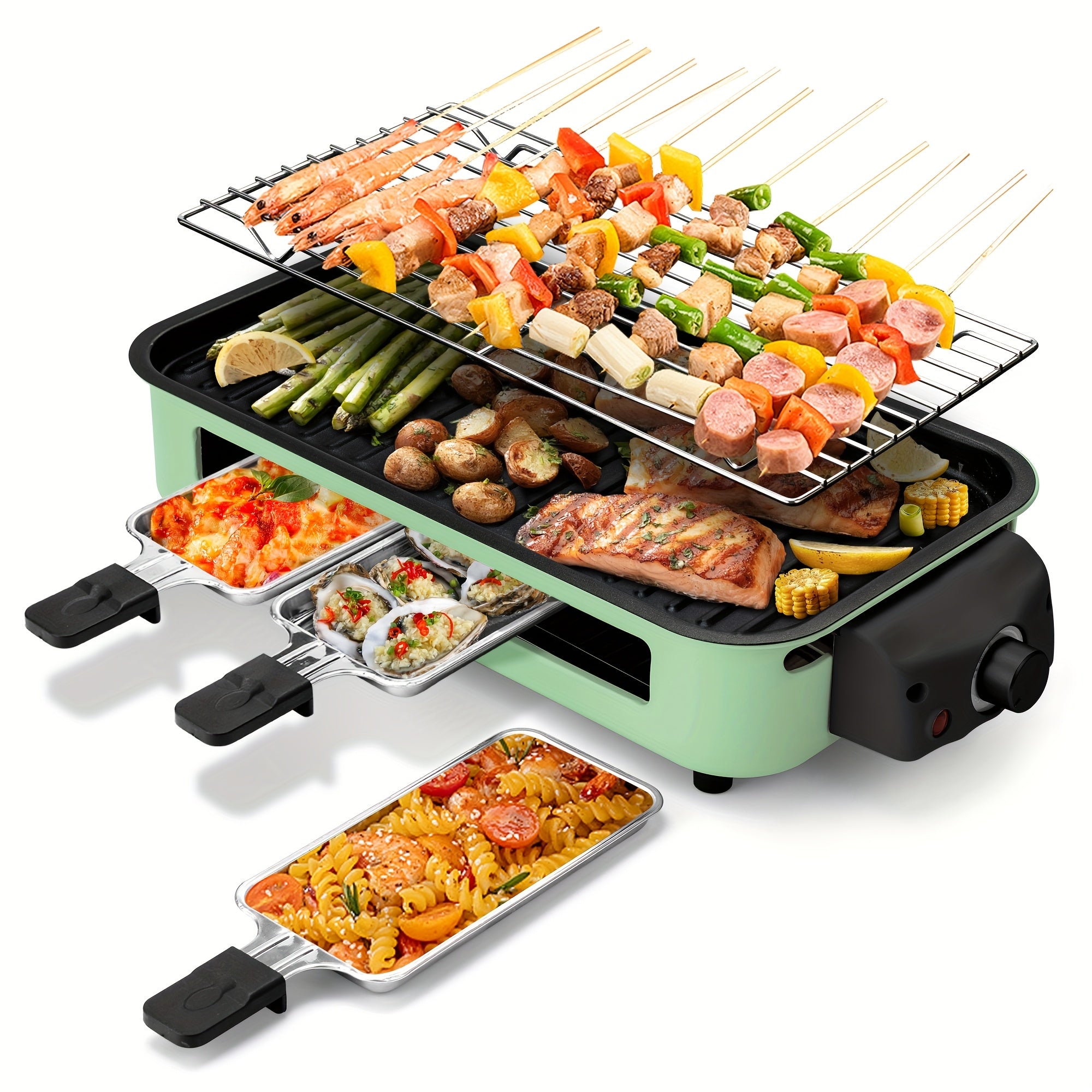 Indoor Electric Grill 1700W Smokeless with Removable Non-Stick Plate – Portable BBQ Griddle for Hot Pot, Home Cooking & Entertaining, Dishwasher Safe | ShopVora CA