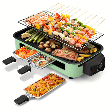 Indoor Electric Grill 1700W Smokeless with Removable Non-Stick Plate – Portable BBQ Griddle for Hot Pot, Home Cooking & Entertaining, Dishwasher Safe | ShopVora CA
