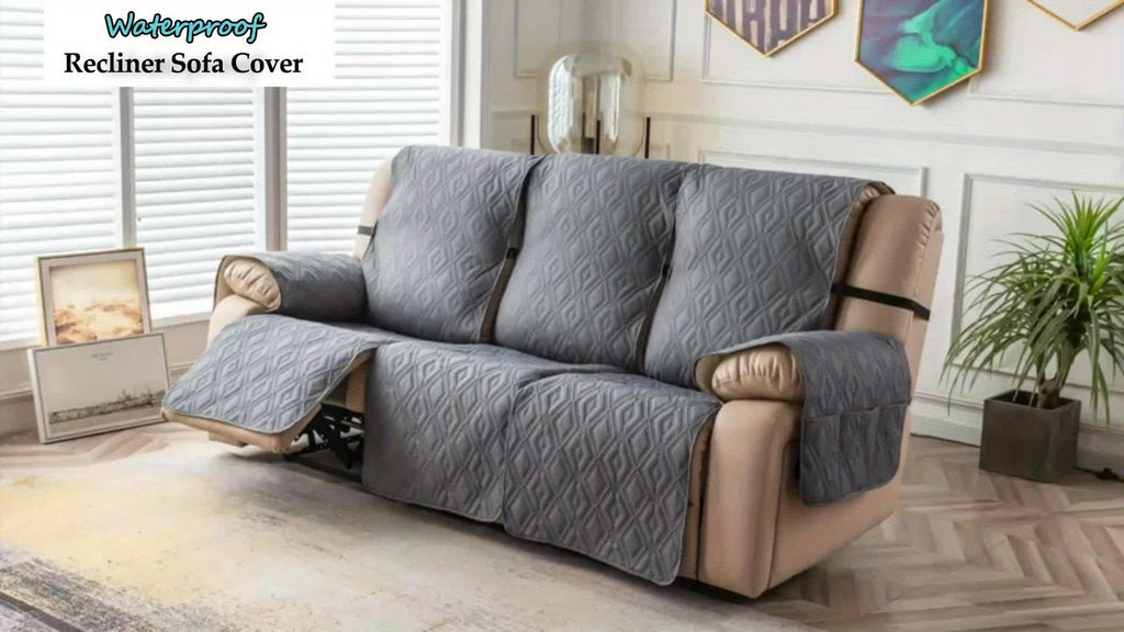 [Fully Recliner Chair Cover] Non-Slip Washable Recliner Chair Cover | Single Piece, Winter Insulation, Furniture Protector for Pets, Pocket