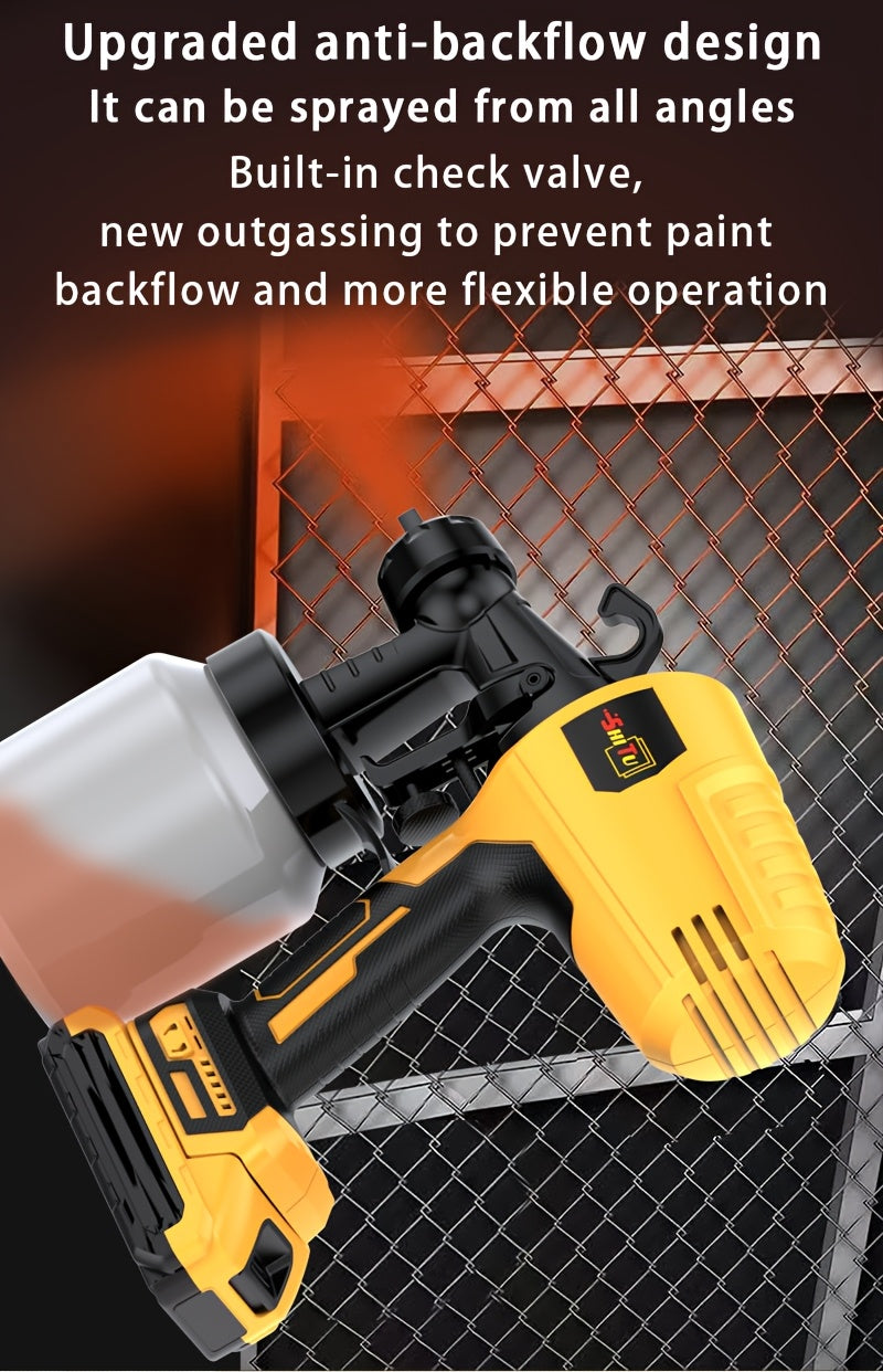 Lithium Ion Spray Paint Gun Combination, Equipped with Multiple Components for Easy Cleaning, Suitable for DIY Home, Furniture, Cabinets, Fences, Walls, Doors, and Car Repairs. It Is the Perfect Gift for Fathers or Husbands, Without Charger, Optional