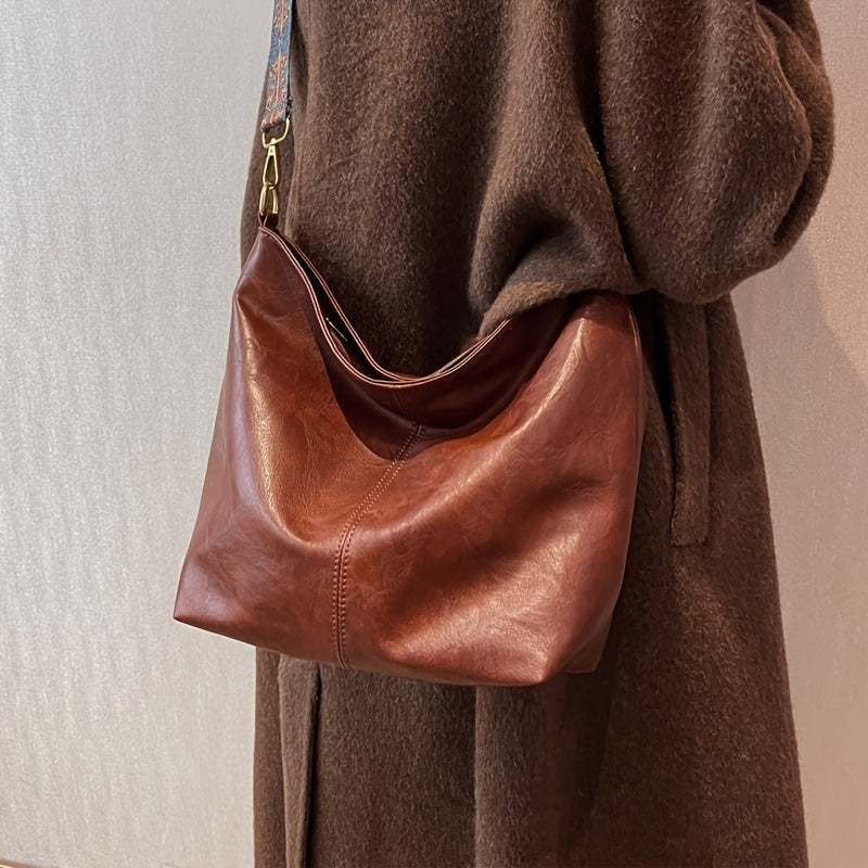 This year's popular bags for women: large-capacity new style fashionable wide-band messenger bags, niche popular tote bags