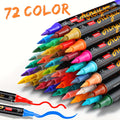 Acrylic Paint Pens Markers 20 to 72 Colors Dual Tip Waterproof - Premium Art Markers for Rock Painting, Fabric, Metal, Glass, Wood, Canvas & Ceramic, Non-Toxic Odourless Art & Craft Supplies