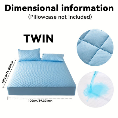 Waterproof Mattress Protector Set 2/3pcs, Thick Deep Pocket 9-15" Fitted Sheet & Pillowcase, Soft All-Season Bedding, Machine Washable – Twin Full Queen King, Multiple Colours