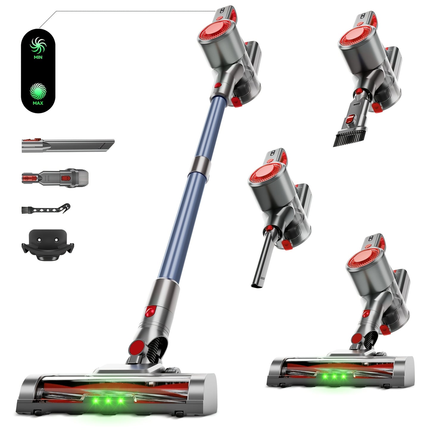 8-in-1 Cordless Stick Vacuum Cleaner 68Kpa – Lightweight Handheld Vacuum, 45-Min Runtime, Large Battery, Hard Floor & Carpet Pet Hair, Corded & Cordless | ShopVora CA