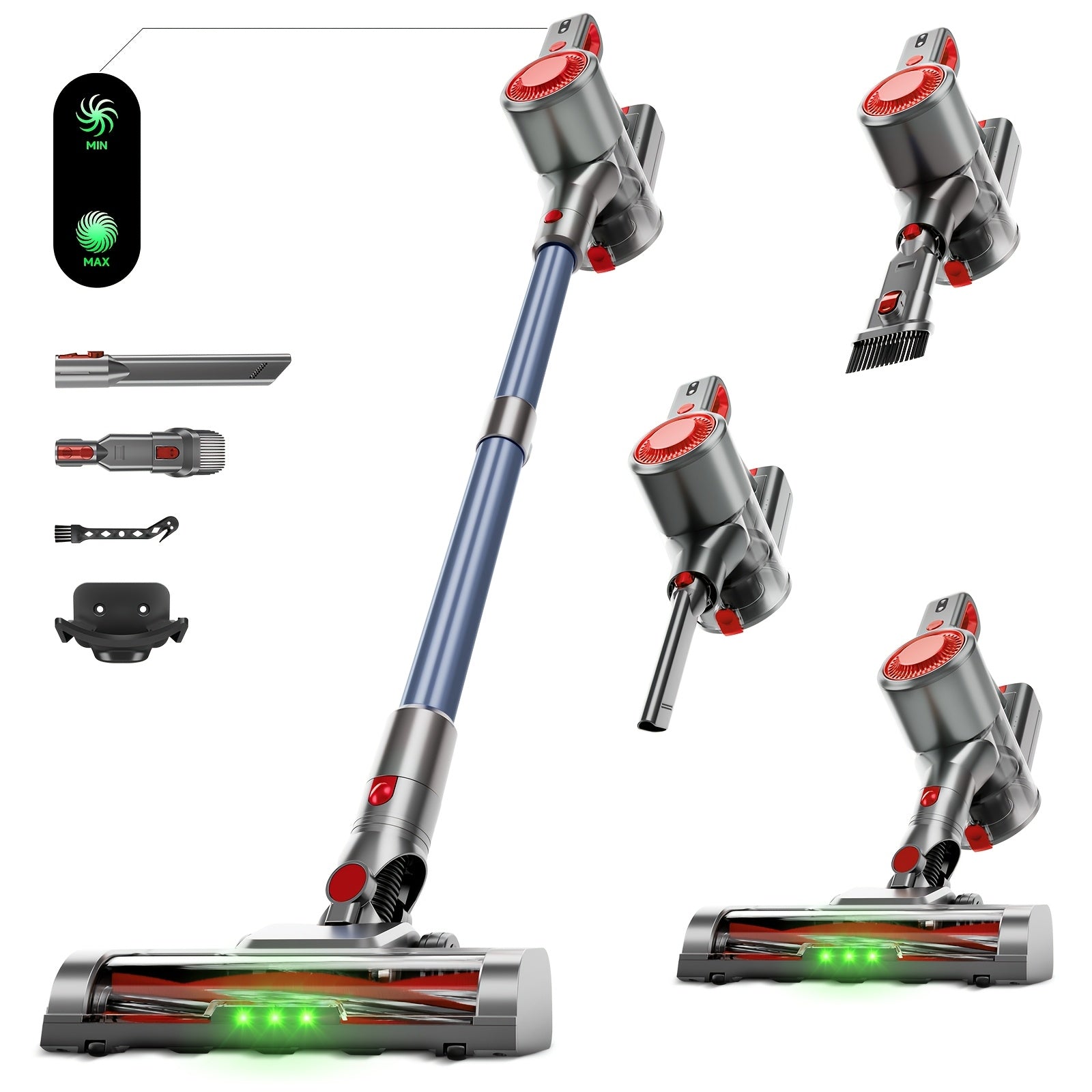 8-in-1 Cordless Stick Vacuum Cleaner 68Kpa – Lightweight Handheld Vacuum, 45-Min Runtime, Large Battery, Hard Floor & Carpet Pet Hair, Corded & Cordless | ShopVora CA