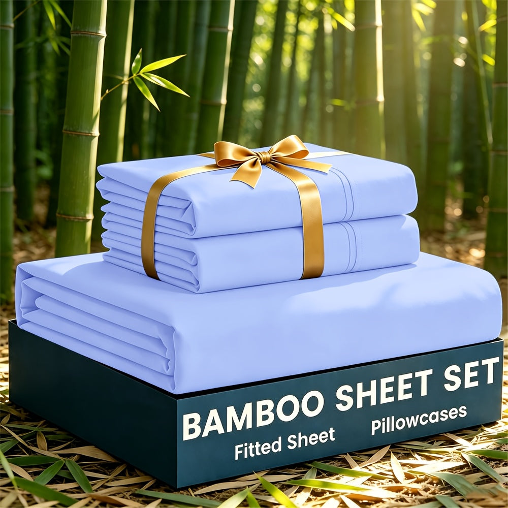Bamboo Cooling Bed Sheet Set 3 or 5 Piece with Pillowcases – Ultra Soft Deep Pocket Breathable Sheets for Hot Sleepers, Twin Full Queen King, 12 Colours | Canada