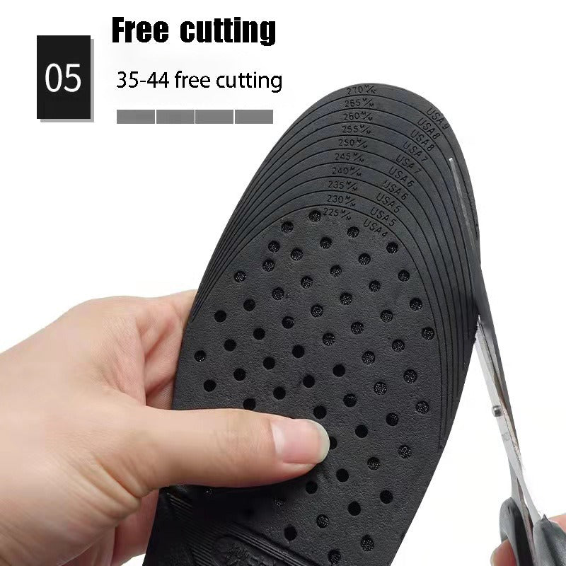 1.18-3.54inch Adjustable Height Invisible Heel Lift Insoles - Air Cushion Technology, Ergonomic Heel Support & Breathable EVA Material for Taller Shoes, Comfortable & Lightweight Foot Pads