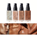 Glowing Highlighter Face & Body Powder - Luminous Shimmer Spray, Liquid Formula with Medium Coverage Glow - No Mixing Required, Instant Radiance for Eyes, Neck, Lips - Long-Lasting Body Glow Powder (1.01oz)