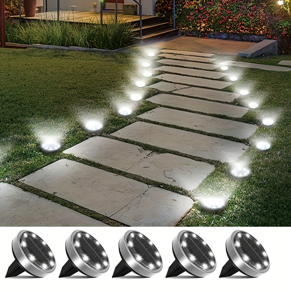 IP44 Solar In-Ground Lights 8 LED – Regular & Mini Versions, Auto On/Off, 4-20 Pack for Garden, Pathway, Driveway, Stairs, Deck & Swimming Pool | ShopVora CA