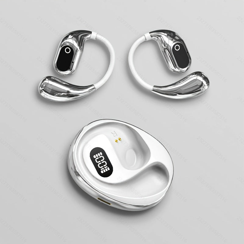 150 Language AI Translator OWS Earphones – Open-Ear Design, Free Forever, Simultaneous Interpretation, Dual-Ear Mode, Live Recording, LED Battery Display & Deep Bass Capacitive Mic