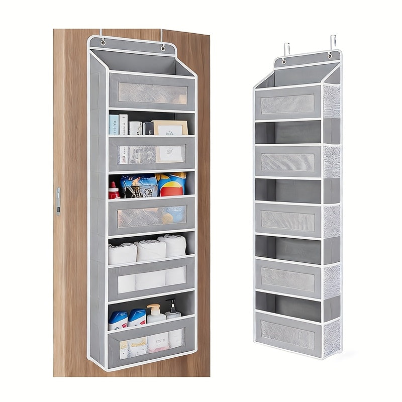 Over-The-Door Hanging Organizer 3 or 5-Tier Fabric Storage Rack with Large Pockets - Waterproof Multipurpose Door Organizer for Bedroom, Bathroom & Pantry, Great Christmas & Halloween Gift