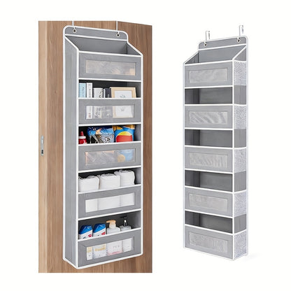 Over-The-Door Hanging Organizer 3 or 5-Tier Fabric Storage Rack with Large Pockets - Waterproof Multipurpose Door Organizer for Bedroom, Bathroom & Pantry, Great Christmas & Halloween Gift