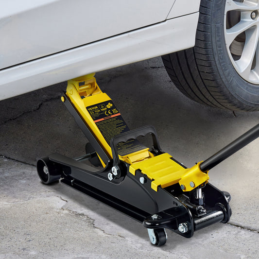 VEVOR Floor Jack, 2.5 Ton Low Profile Floor Jack, Heavy-duty Steel Racing Floor Jack With Single Piston Lift Pump, Floor Jack Lifting Range 3.35"-14.96"