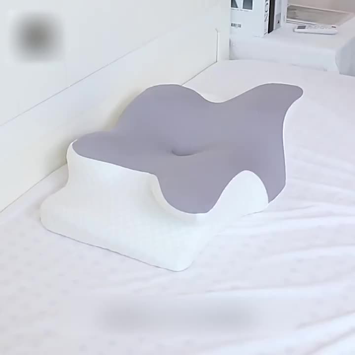 Memory Foam Cervical Neck Pillow Butterfly Shaped Orthopedic Slow Rebound, Ergonomic Neck Support for Back Side Stomach Sleepers – Neck & Shoulder Pain Relief Pillow